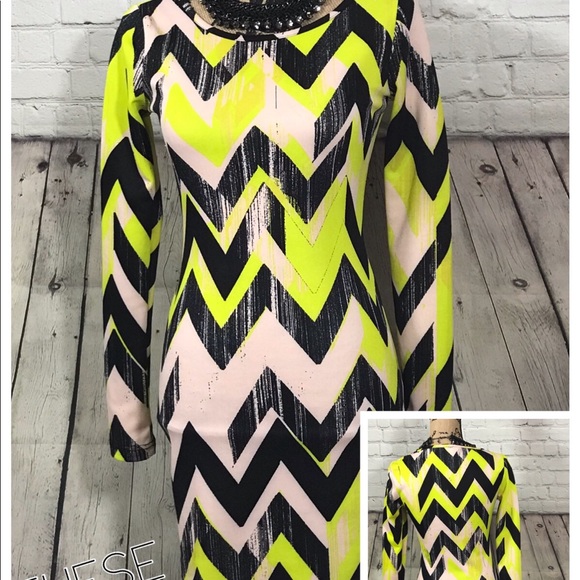 Multi Colored BodyCon Dress - Picture 2 of 4